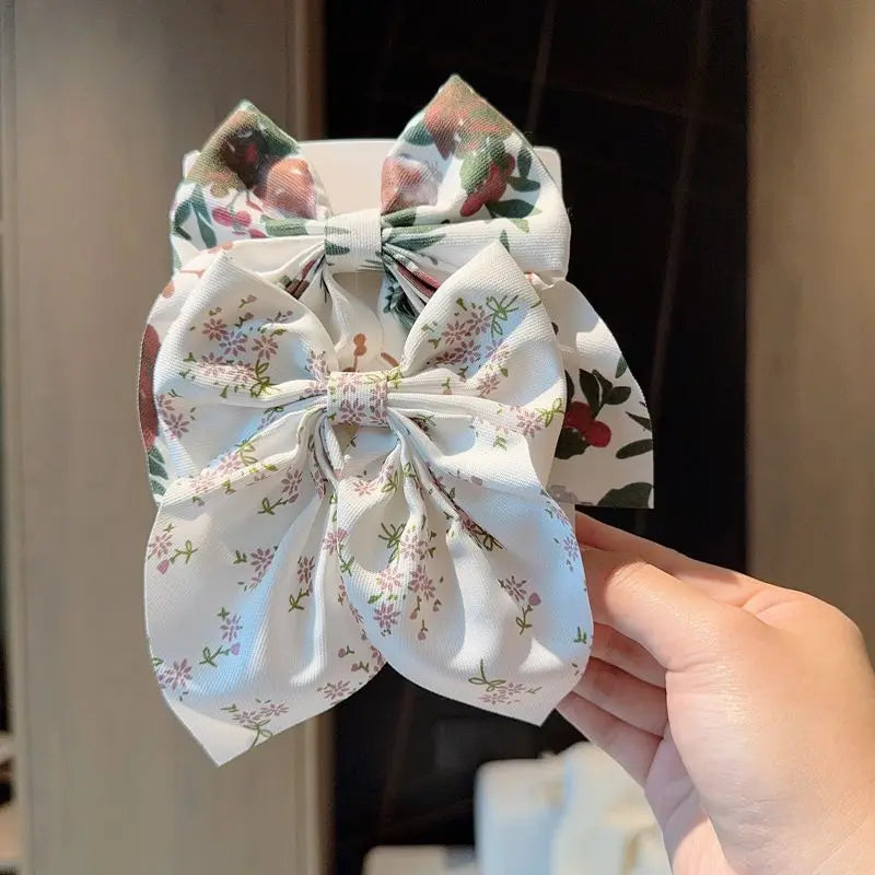 Elegant Ribbon Bow Hair Clips