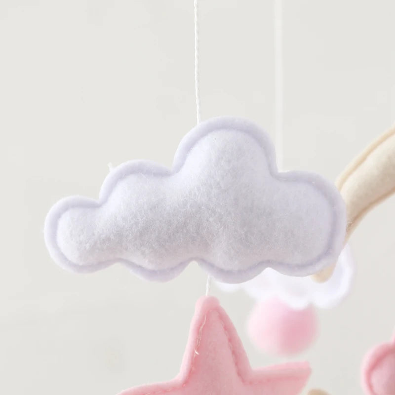 Wooden Baby Crib Mobile with Music Box