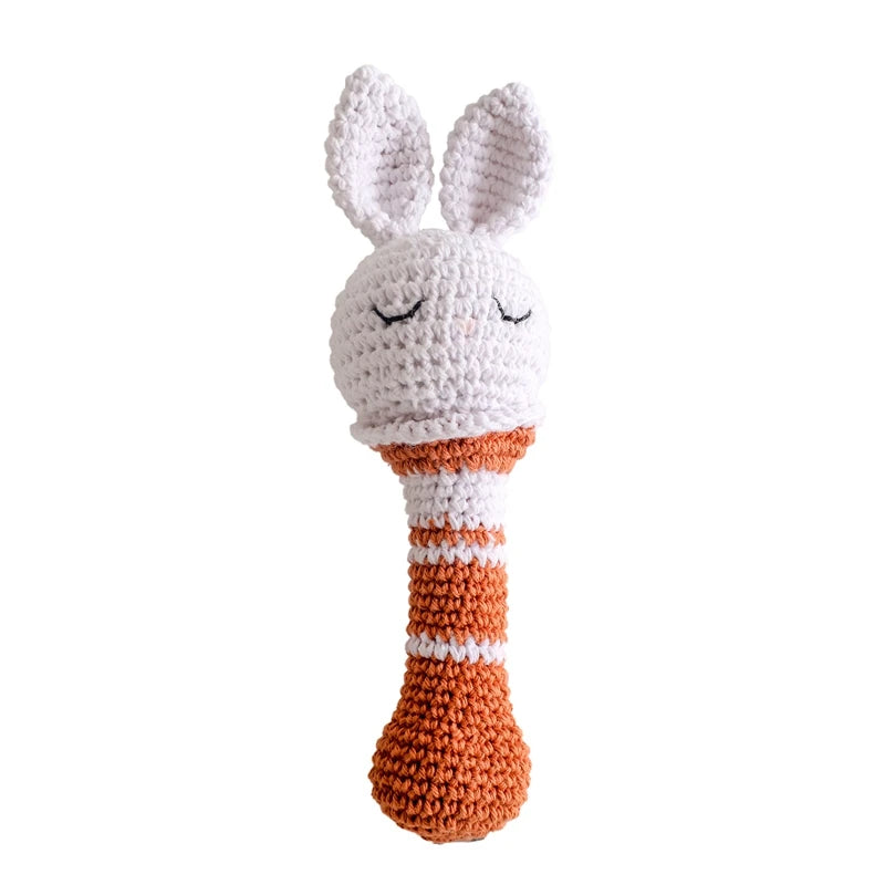 Crochet Animal Rattle Bracelet and Wooden Teethe