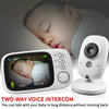 Wireless baby monitor with 3.2-inch LCD screen, built-in camera, two-way audio, night vision, and secure video surveillance for baby safety